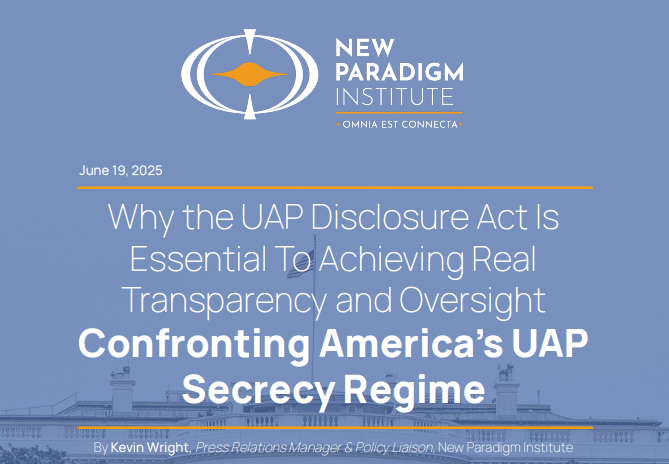 PursuingX's tweet image. Recently, @NewParadigmInst released a new paper detailing why the UAP Disclosure Act is the necessary next step to confront and dismantle the unconstitutional UAP secrecy regime.
Read “Confronting America’s Unconstitutional UAP Secrecy Regime” below👇.
f.mtr.cool/lounddzwtr