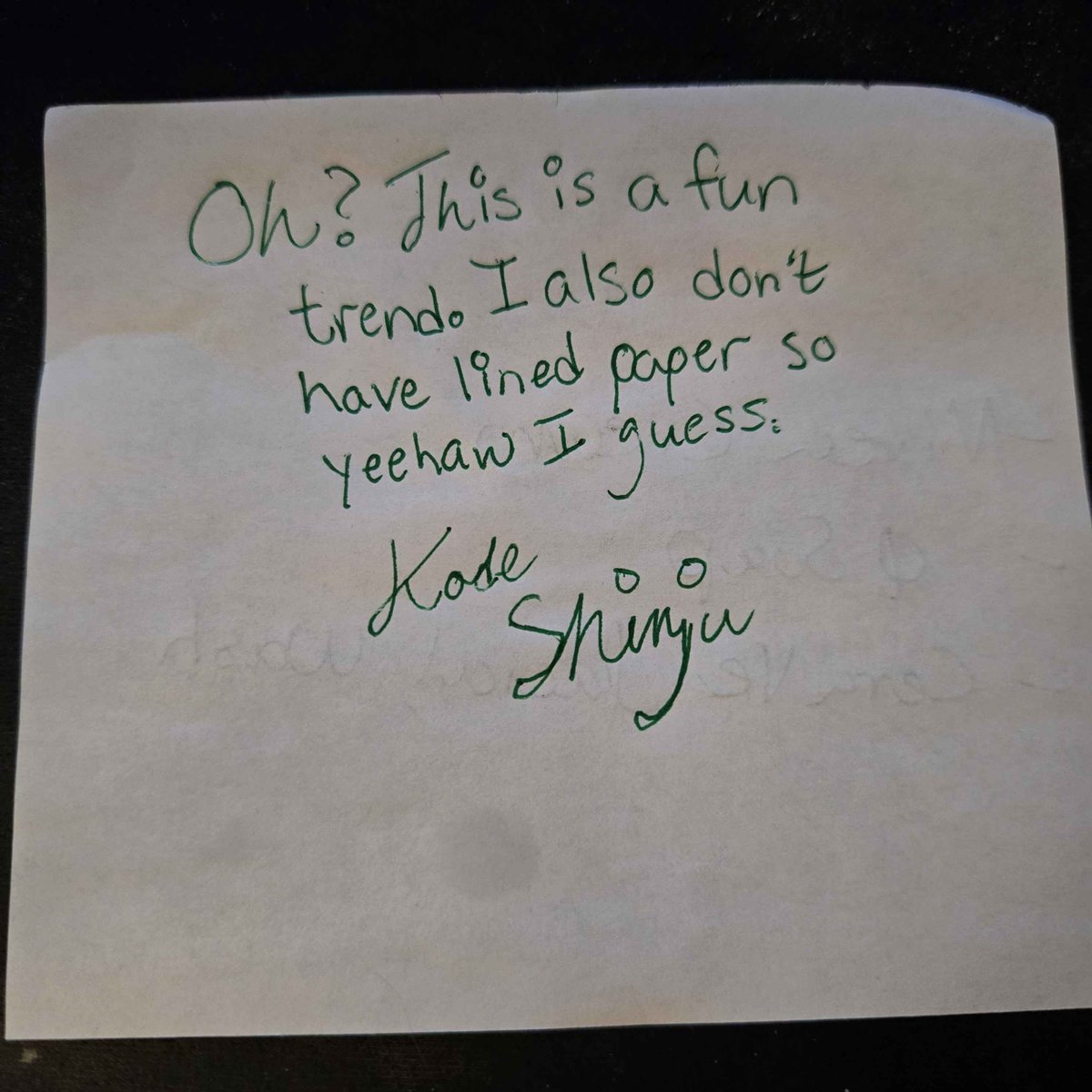 Vtuber vs handwriting 🖊️

I don't handwrite a ton anymore so I don't own any lined paper LMAO but it's not too bad given! (I can't write in a straight line to save my life either)