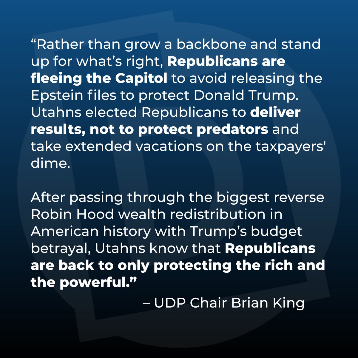 Utahns want leaders who deliver results, not protect predators.