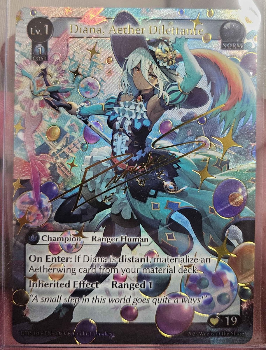 merlinsmrktplc's tweet image. A Diana, Aether Dilettante CSR has been pulled! This is one of the best looking Grand Archive CSRs ever!! Almost looks CUR quality.
@PinaxPinakes hopefully this one doesn’t get banned /s 🤪