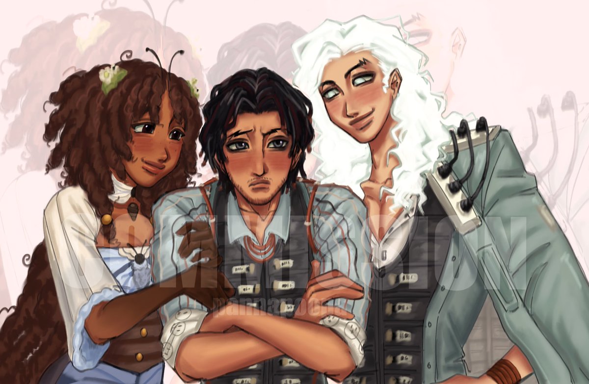 pannapoopa's tweet image. Thank you so much @nerdkoi for commissioning me, 🥹🫶 this was so lovely to draw!!!
I absolutely LOVE Eddie & Volt 😋 and Kouv is such a gorg oc 🩷
#dateeverythinggame