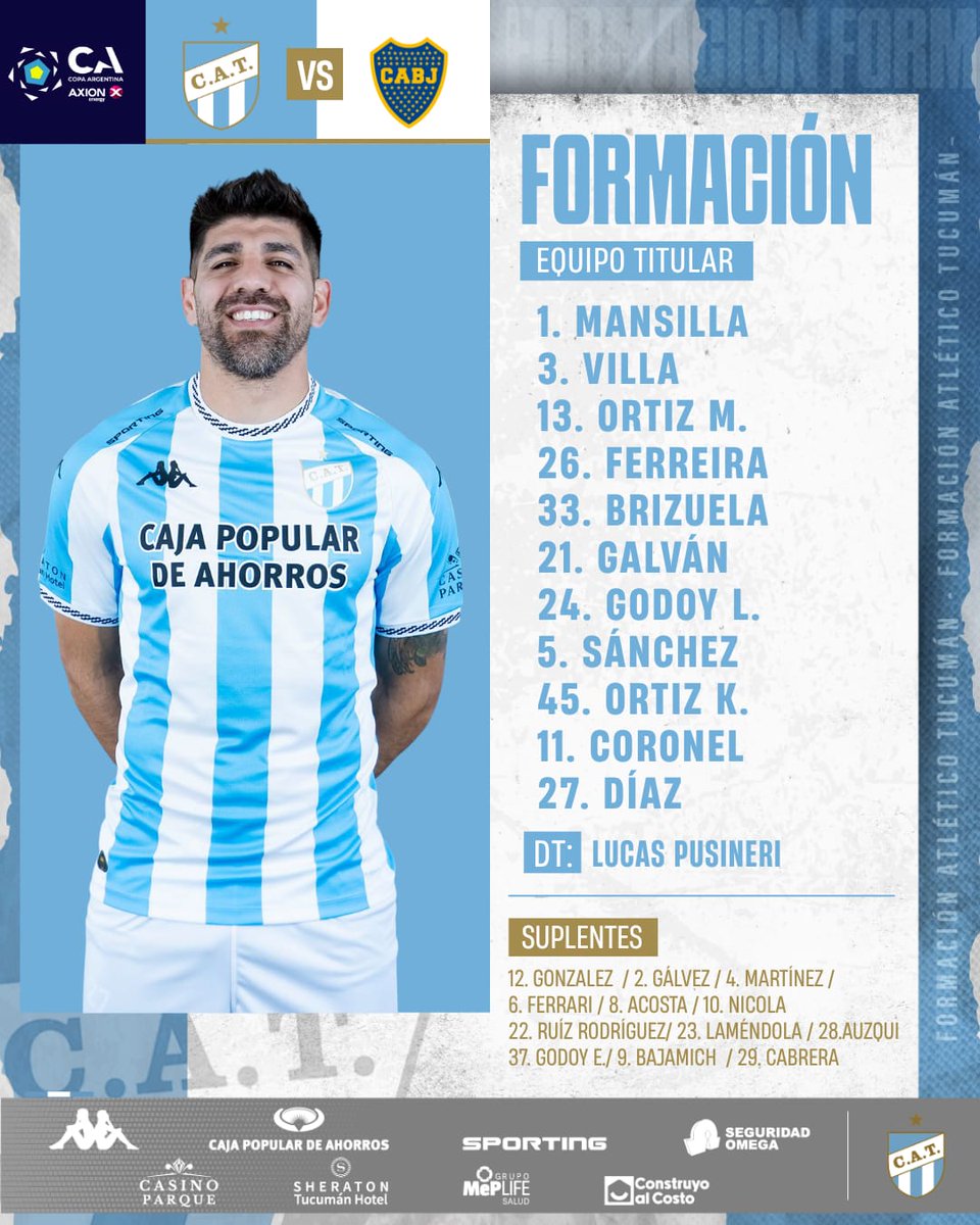 ¡Así forma el Gigante del Norte esta noche! 💪⚽

🔜 🆚 Boca