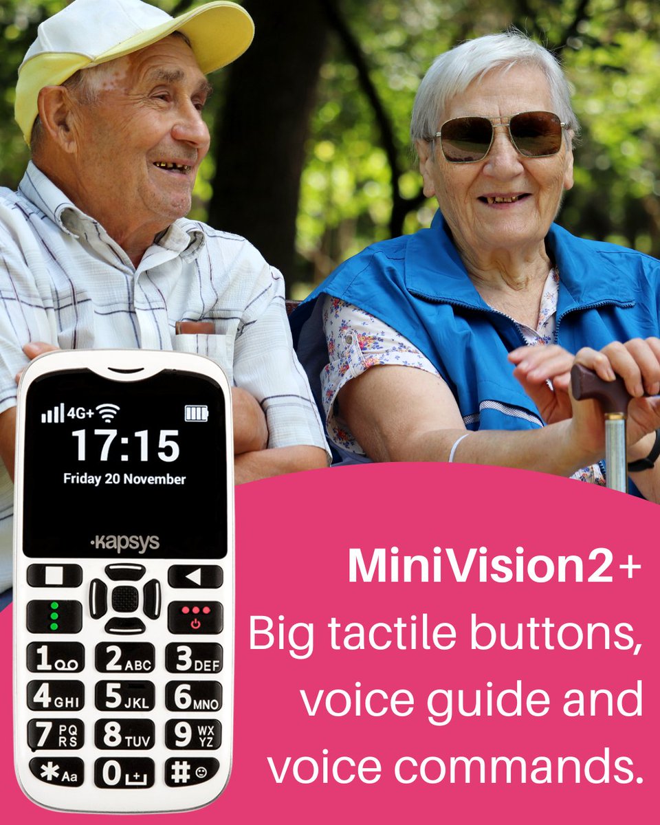 For people who are blind or have impaired vision, regular smartphones can be frustrating to use. Small icons, endless swipes, and visual menus often stand in the way. 

That’s where the MiniVision2+ comes in. With big tactile buttons, voice guidance for every action, it’s a phone