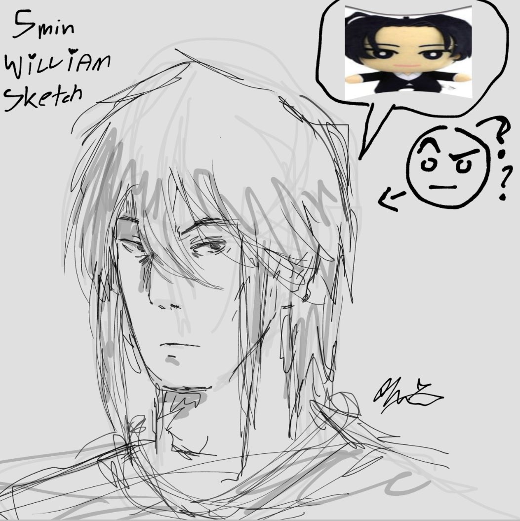 Doushikk's tweet image. 5min william sketch that i did with my finger at 2am #MoriartyThePatriot