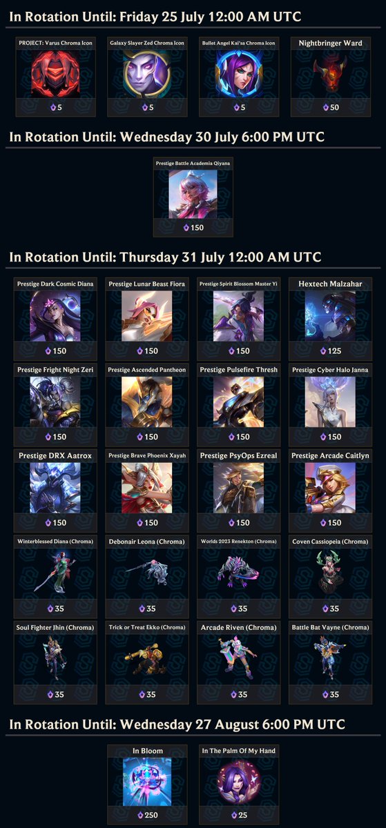 SkinSpotlights's tweet image. Mythic Shop Rotation!