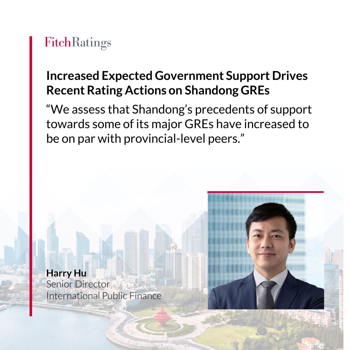 Fitch’s recent rating upgrades or Outlook revisions to Positive for several government-related entities in #Shandong are underpinned by the province’s robust support for these key institutions that lead the region’s development &amp; reform initiatives. ow.ly/apym50Wr5KN