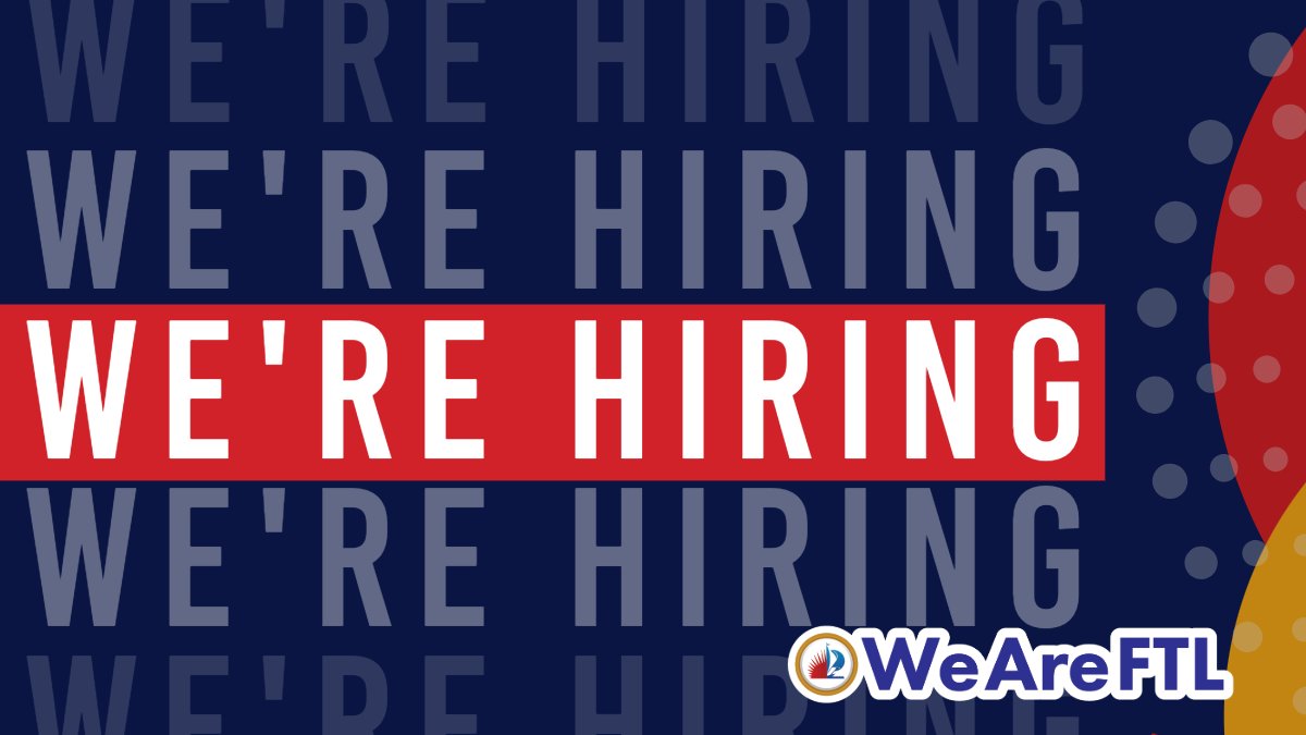 FTLCityNews's tweet image. Work with purpose. Grow with #TeamFTL. 🌴👮👷‍♀️
We’re hiring across City departments:
🚓 Public Safety
🌳 Parks &amp;amp; Recreation
💼 Finance &amp;amp; HR
💻 IT
🚧 Public Works

Your NEXT role is waiting.

 Apply now: 🔗 fortlauderdale.gov/jobs