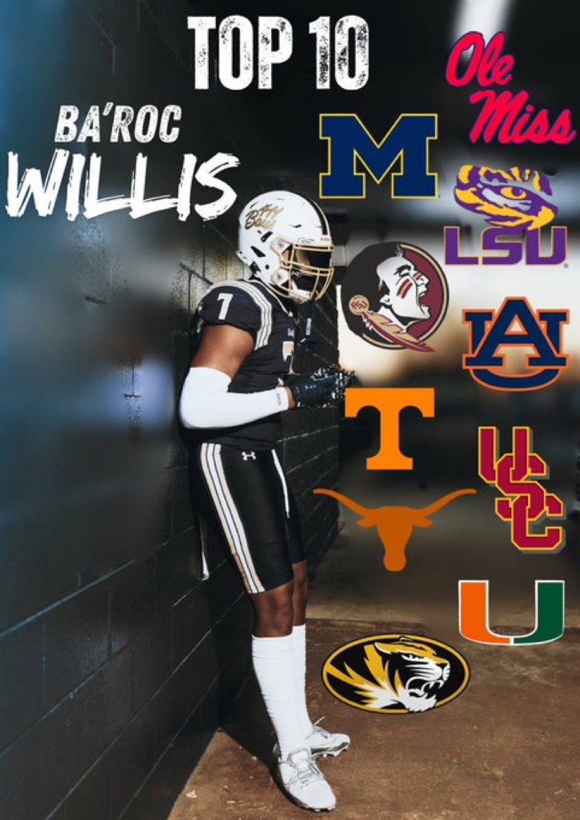Larry Rudolph (@scoutfball) on Twitter photo 🚨BREAKING NEWS: Moody ‘27 5 star Linebacker Ba’Roc Willis is down to 10 schools. <a href="/roc_willis/">⭐️ Ba’Roc Willis</a>
The 6-foot-3 230 pound defender posted 95 tackles, 26 tackles for loss & 17 sacks last season. He also added 38 quarterback hurries. 🚨BREAKING NEWS: Moody ‘27 5 star Linebacker Ba’Roc Willis is down to 10 schools. <a href="/roc_willis/">⭐️ Ba’Roc Willis</a>
The 6-foot-3 230 pound defender posted 95 tackles, 26 tackles for loss & 17 sacks last season. He also added 38 quarterback hurries.