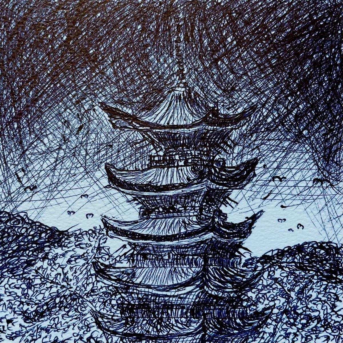 necoze_art's tweet image. # 355 宮島・五重塔
#猫 #画家 #art #NECOZE #猫好きさんと繋がりたい #cat #drawing #portrait #illustration #latenightdj #curtismayfield #五重塔 #宮島ファン #宮島