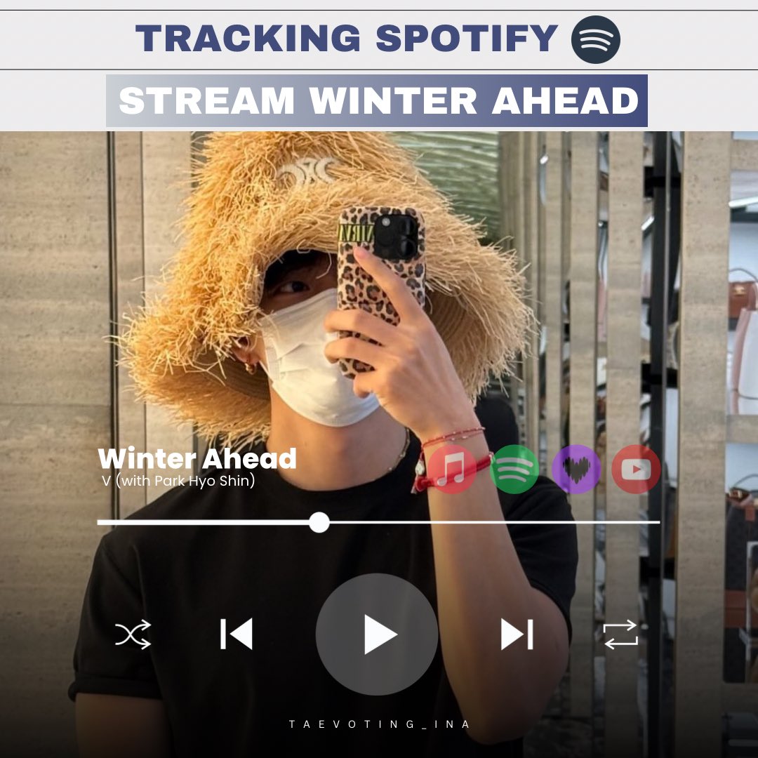 taevoting_ina's tweet photo. [TRACKING SPOTIFY] 💜

Semangat pagi yuk! Hari baru untuk jalankan kembali playlist Winter Ahead (60). Maksimalkan akun Spotify nya setiap hari, supaya terus meningkat di chart global!
PL: https://t.co/KiLg6VkGJG

STREAM WINTER AHEAD 
WE LOVE YOU TAEHYUNG https://t.co/DT5D4ktjuQ