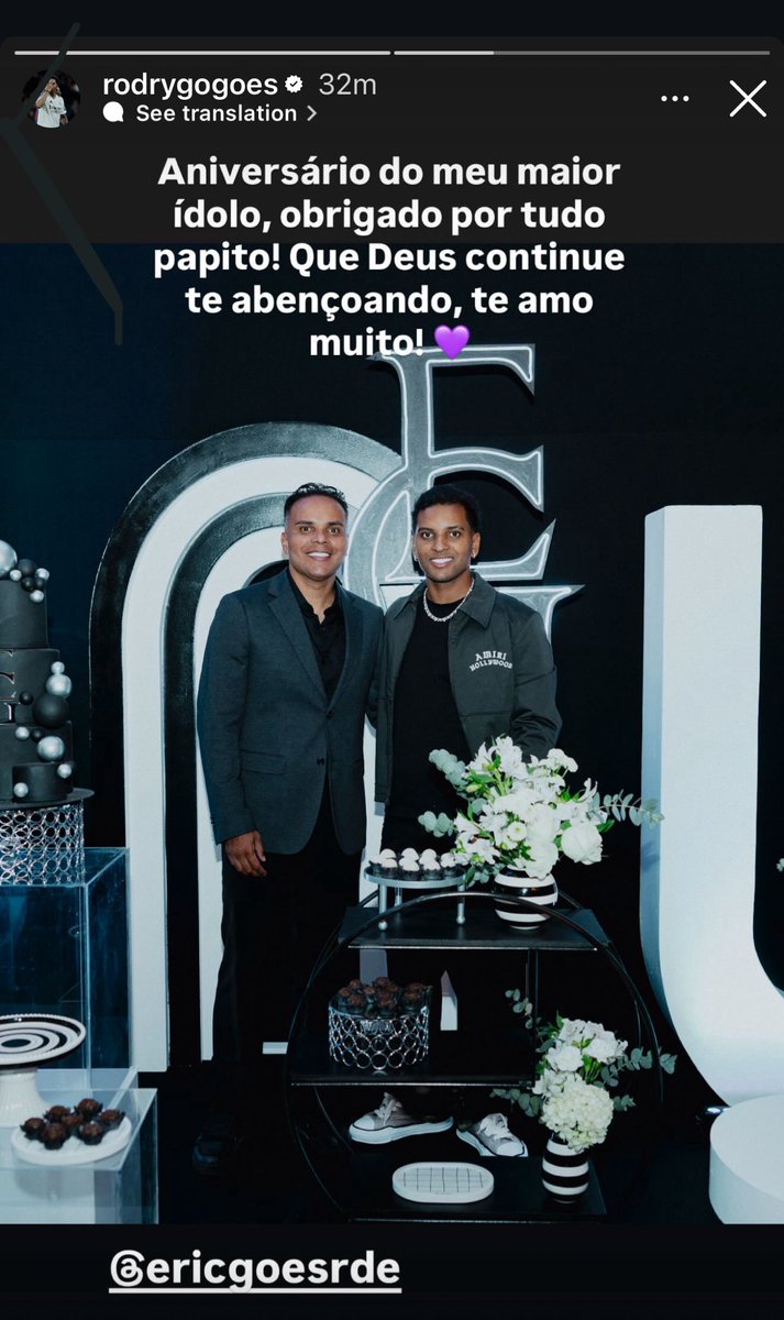 RMadridInfo's tweet image. Rodrygo on IG to his father: Happy birthday to my biggest idol.
Thank you for everything, papito! May God keep blessing you — I love you so much!” 💜