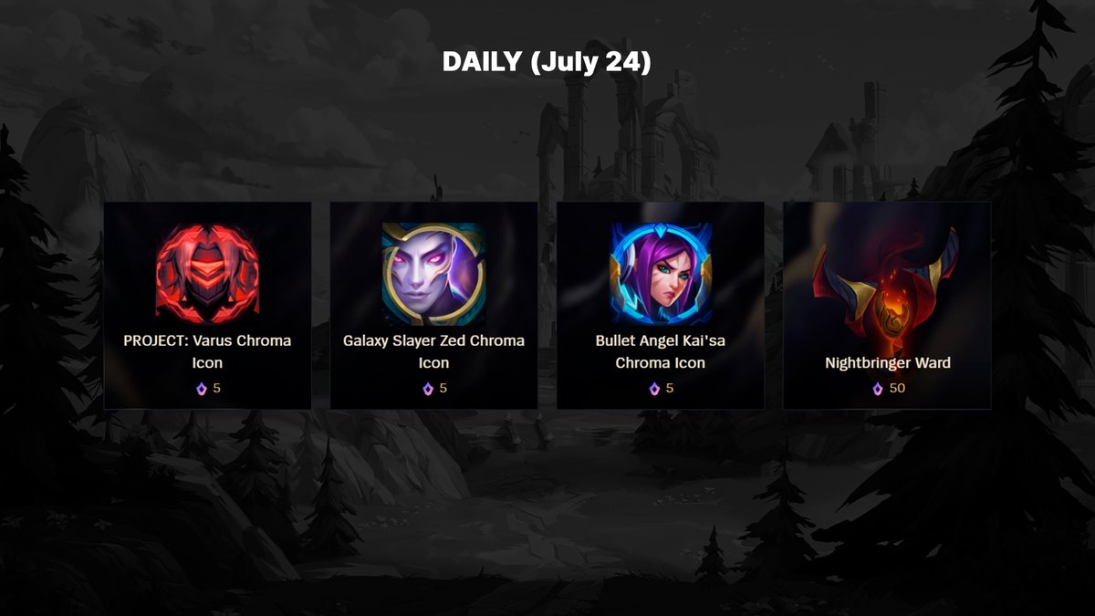 LeagueOfLeaks's tweet image. New rotations for the Weekly and Daily sections of the Mythic Shop ARE OUT NOW ‼️