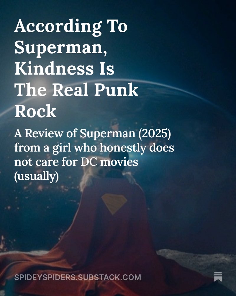 Spideysblogs's tweet image. My review of Superman | 🎬
spideyspiders.substack.com/p/according-to…