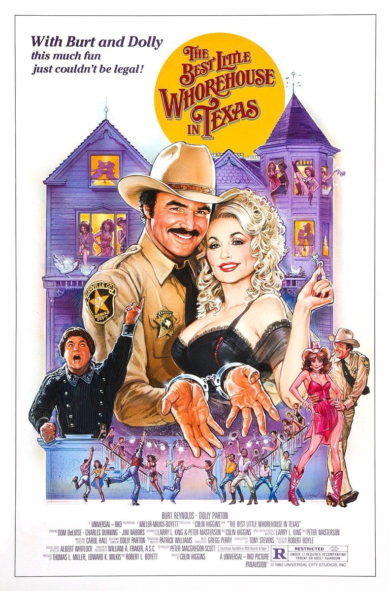 🎬'The Best Little Whorehouse In Texas' starring Dolly Parton and Burt Reynolds premiered in theaters 43 years ago, July 23, 1982