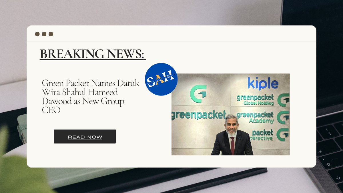 SAHeraldNews's tweet image. Green Packet Names Datuk Wira Shahul Hameed Dawood as New Group CEO
#Leadership #Malaysia #TechNews
southasianherald.com/green-packet-n…
