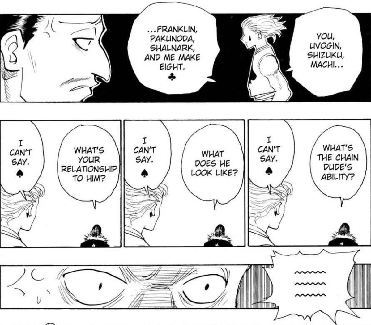 nino_19981's tweet image. Chrollo was mad af at nobunaga for attacking Hisoka, he basically told him to stfu and notice how his expression softens when he speaks to Hisoka ๐ฉ
Is funny how pissed Nobunaga was ๐ญ