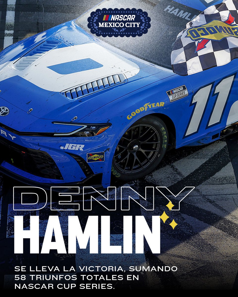 NASCARMexico_'s tweet image. Conoce las stats de la Autotrader EchoPark Automotive 400 en el Dover International Speedway. 🏁 🔥 ¡Un triunfo más de Denny Hamlin en NASCAR Cup Series!
#NASCARMexico #NASCARMexicoCity
