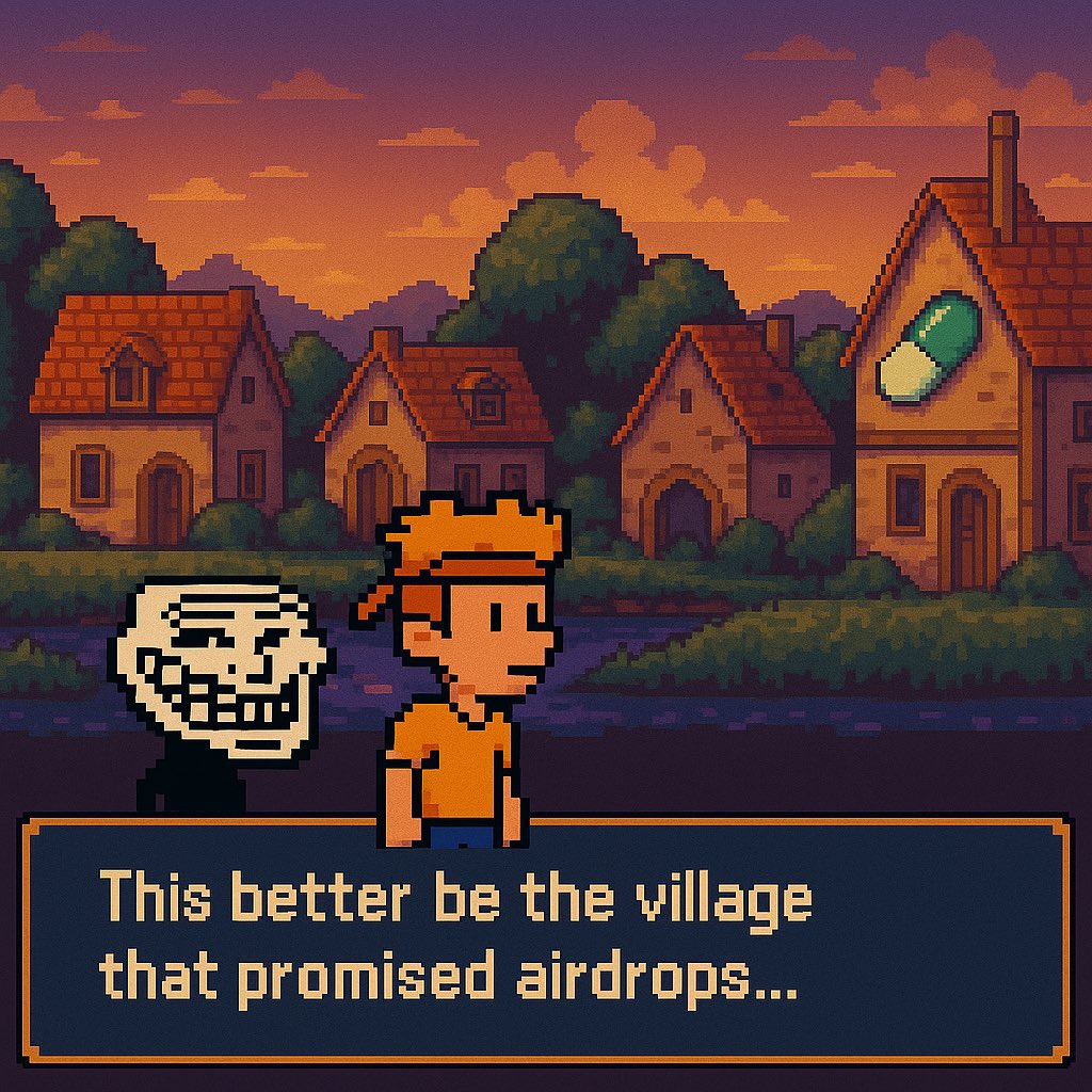 TROLLQUEST_'s tweet photo. Alon says there’s no airdrop “in the near future.”

But our $TROLL heroes aren’t convinced…

They’ve set out for Pump Village in search of answers. Will they find @a1lon9? https://t.co/wN5iHBi3dq