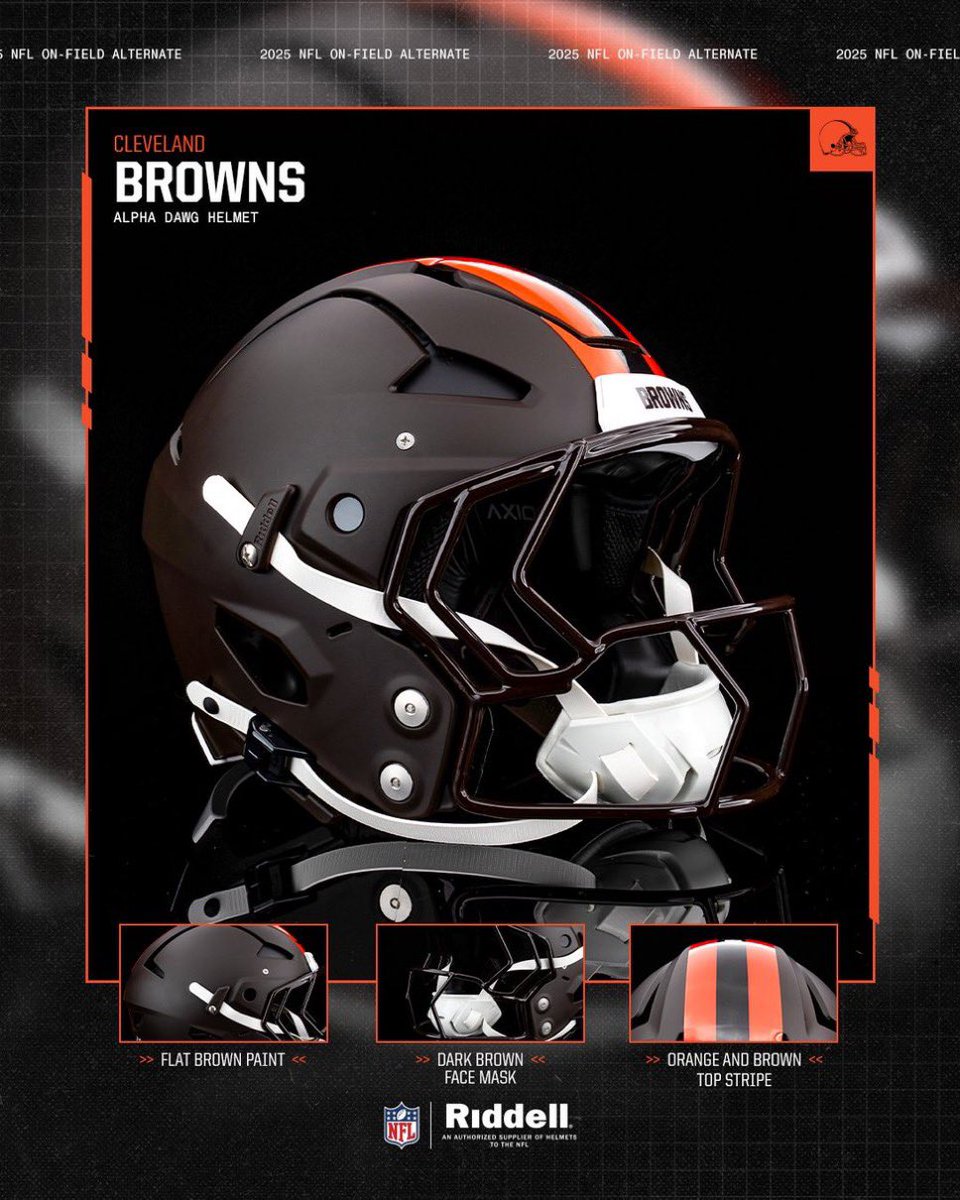 fashion_nfl's tweet image. Close battle.  But Chargers remain leader in the clubhouse for best helmet addition of the 2025 offseason.

We have to do it for posterity: Chargers v Browns

Poll below.