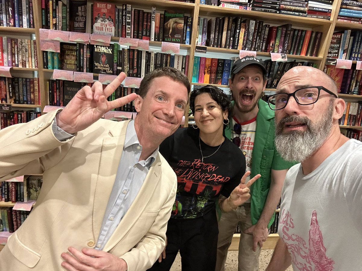 claymcleod's tweet image. Treating the boyz to their first Paul Tremblay event. Super fun discussion about his new middlegrade novel ANOTHER at Books Are Magic. Total bonus bumping into Grady Hendrix and Nat Cassidy.