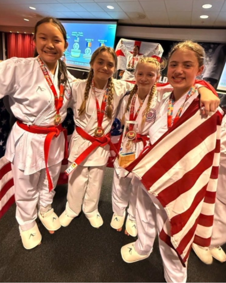 WCPO's tweet image. How cool! These West Chester martial arts students brought home some gold while representing Team USA in the World Karate Championships in Sweden. Learn more about them here: bit.ly/4lHiHpI
