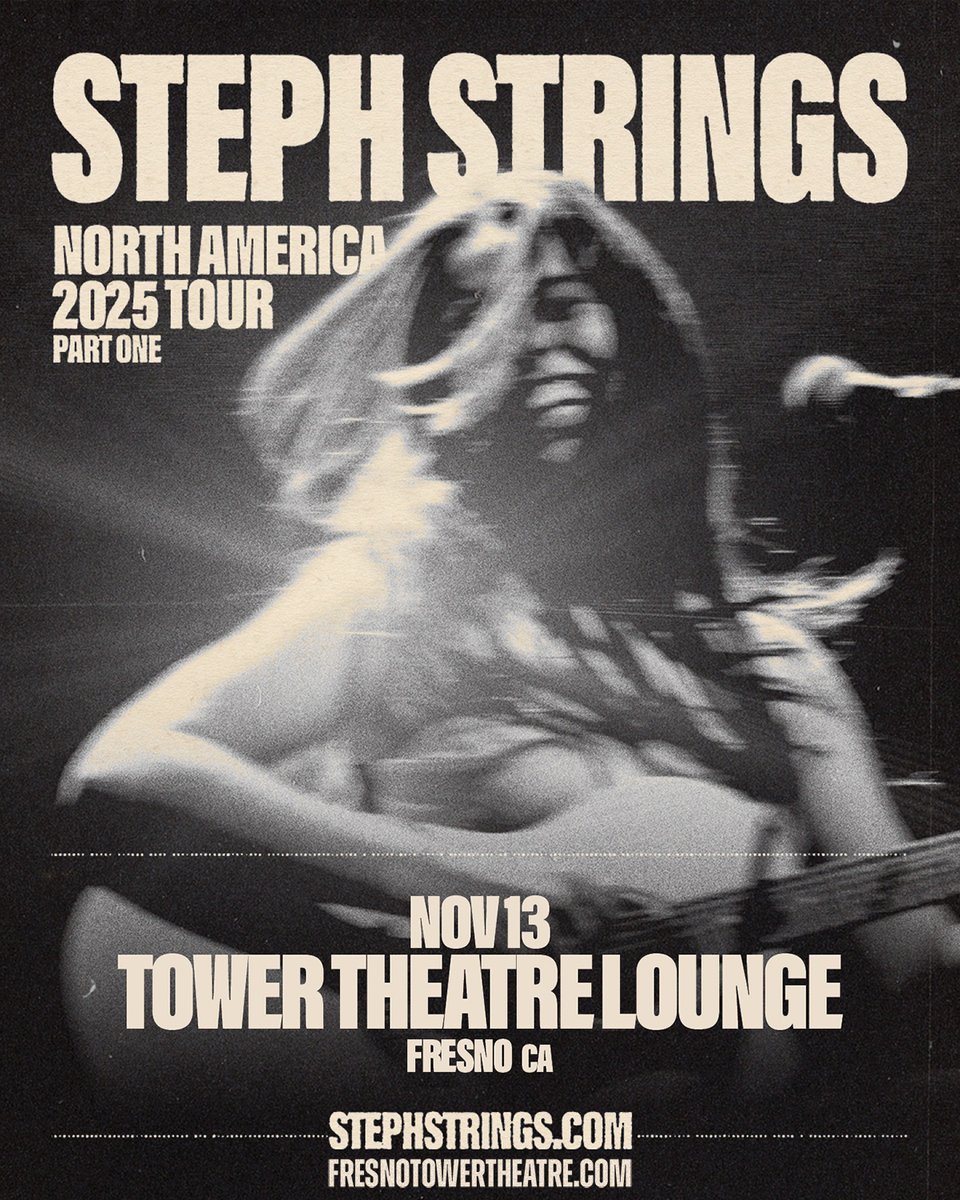 GoodMedicine805's tweet image. JUST ANNOUNCED - STEPH STRINGS at @TowerTheatre1 Lounge Nov 13th! Tickets on sale Friday July 25th at 10am: towertheatre.ticketsauce.com/e/steph-strings
@NumbskullShows #goodmedicine #towertheatre #fresno