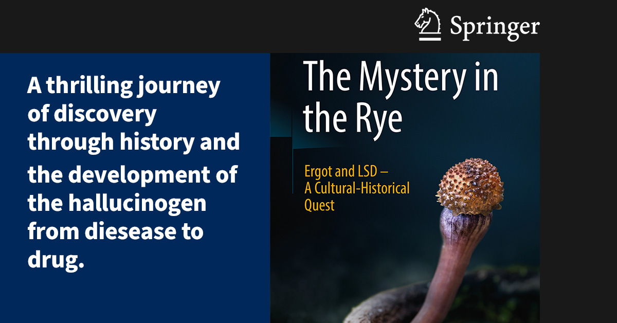 SpringerNature's tweet image. There are countless reports on microorganisms and their special abilities. The saga of the ergot fungus is perhaps the most unusual of them all.
Learn more about the Springer title: spklr.io/6011BEdFh