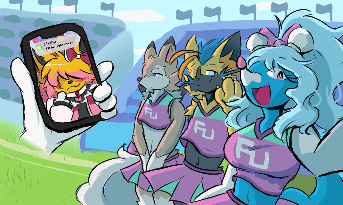 Bringing the boys onto the next cheerleading practice session! 📣