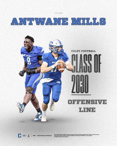 Antwane Mills โ26 (@antwanemills13) on Twitter photo After a great conversation with <a href="/BallCoachC/">Mark Clements</a>, I am very blessed and honored to have received an Offer from Colby College โ๏ธโ๏ธ #gomules #colby
<a href="/CoachCDay/">Casey Day</a> <a href="/coachdinofb/">Dan DiNicola</a> <a href="/DXSF_FB/">Dexter Southfield Football</a> After a great conversation with <a href="/BallCoachC/">Mark Clements</a>, I am very blessed and honored to have received an Offer from Colby College โ๏ธโ๏ธ #gomules #colby
<a href="/CoachCDay/">Casey Day</a> <a href="/coachdinofb/">Dan DiNicola</a> <a href="/DXSF_FB/">Dexter Southfield Football</a>