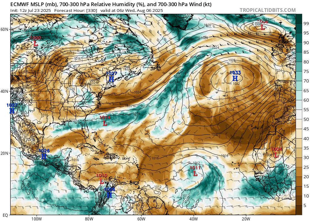 Weatherunited1's tweet image. This is only early August. We’ll see how model runs trend in coming weeks. But that one is a big strong, tropical wave.
@FloridaTropics1 @alexballer751 @tropicalupdate @rushtropicalwx #tropics #Tropicswx #HurricaneSeason