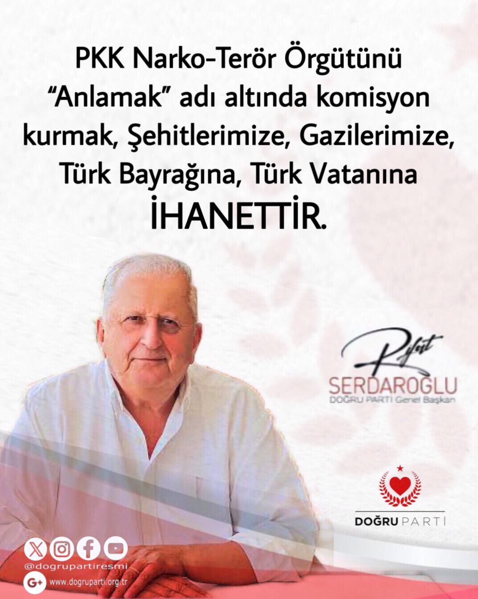 Doğru Parti Genel Başkanımız 
Sn Rifat Serdaroğlu;

BU KOMİSYON, 
CHP’Yİ BİTİRİR..👇👇👇