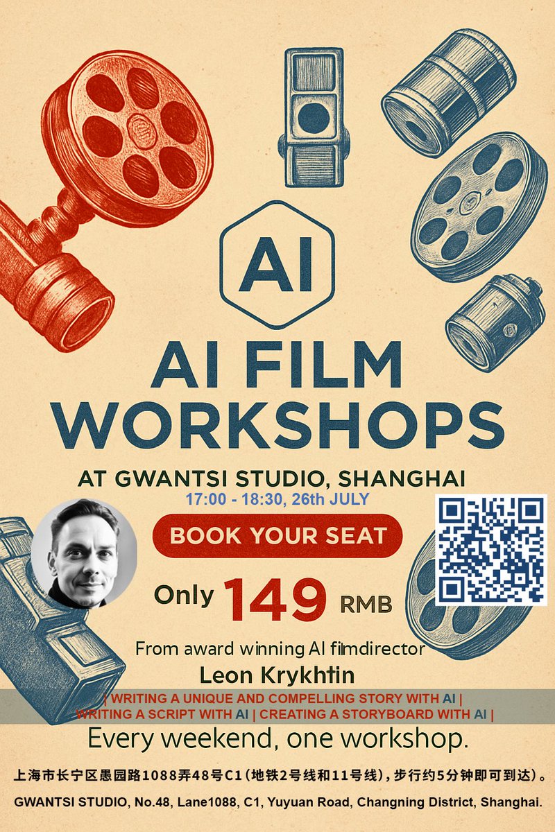 LKrykhtin's tweet image. There are still places available at our AI film workshop this Saturday.
- Scan the QR code.
- Register your participation.
- Make a payment via a QR code inside the mini app Luma.