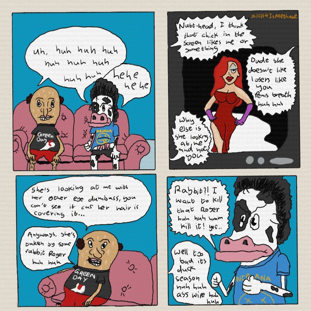 CH4IsMethane's tweet image. #BeavisAndButthead but what if they were Beefus and Nutt-Head
