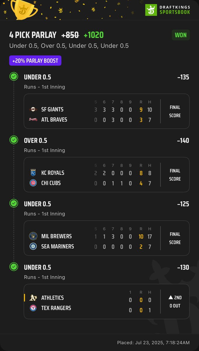 Another NRFI/YRFI 🧹🧹🧹🧹

That’s 11-1 over the last 3 articles <a href="/RotoBaller/">RotoBaller</a> 🔥🔥🔥