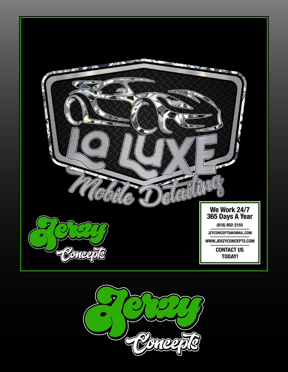 JamalBabycakes's tweet photo. LA LUXE 🏎️ Mobile detailing logo team over at Jerzy Concepts Created ! Order your own custom artwork today #graphicdesign #logo https://t.co/FWh48GWK2C