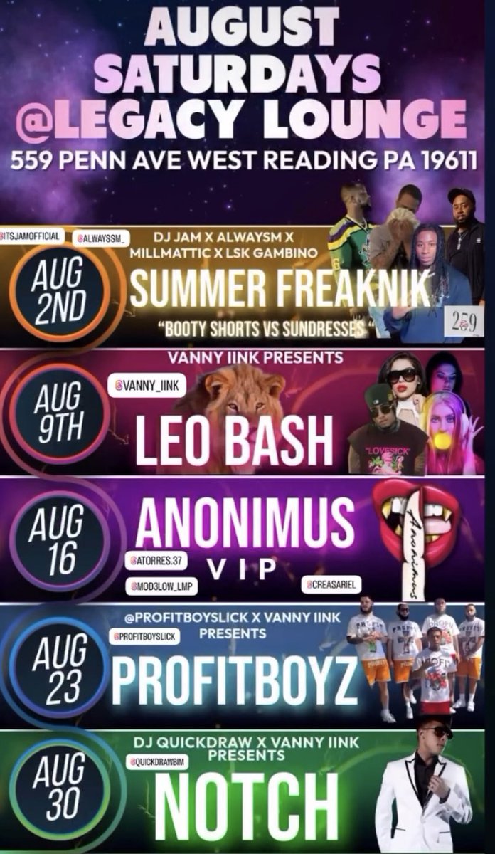 GlobalM__'s tweet image. August Vibes 😎 This Line Up Is Really 🔥