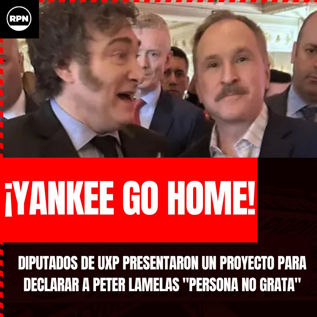 RPN_Oficial's tweet image. Diputados de UxP presentaron un proyecto para declarar a Peter Lamelas "Persona No Grata"
El bloque opositor consideró "repudiables e inaceptables" la declaración del candidato de Donald Trump a embajador de Estados Unidos en la Argentina.