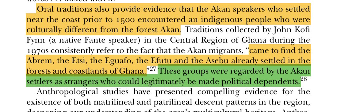 AkanAxis's tweet image. A common misconception is that the Guan are the true indigenous people, while the Akan migrated from the Sahel. In reality, ancestors of the Fante moved south of the central forest zone toward the coast and encountered non-Akan groups already present.