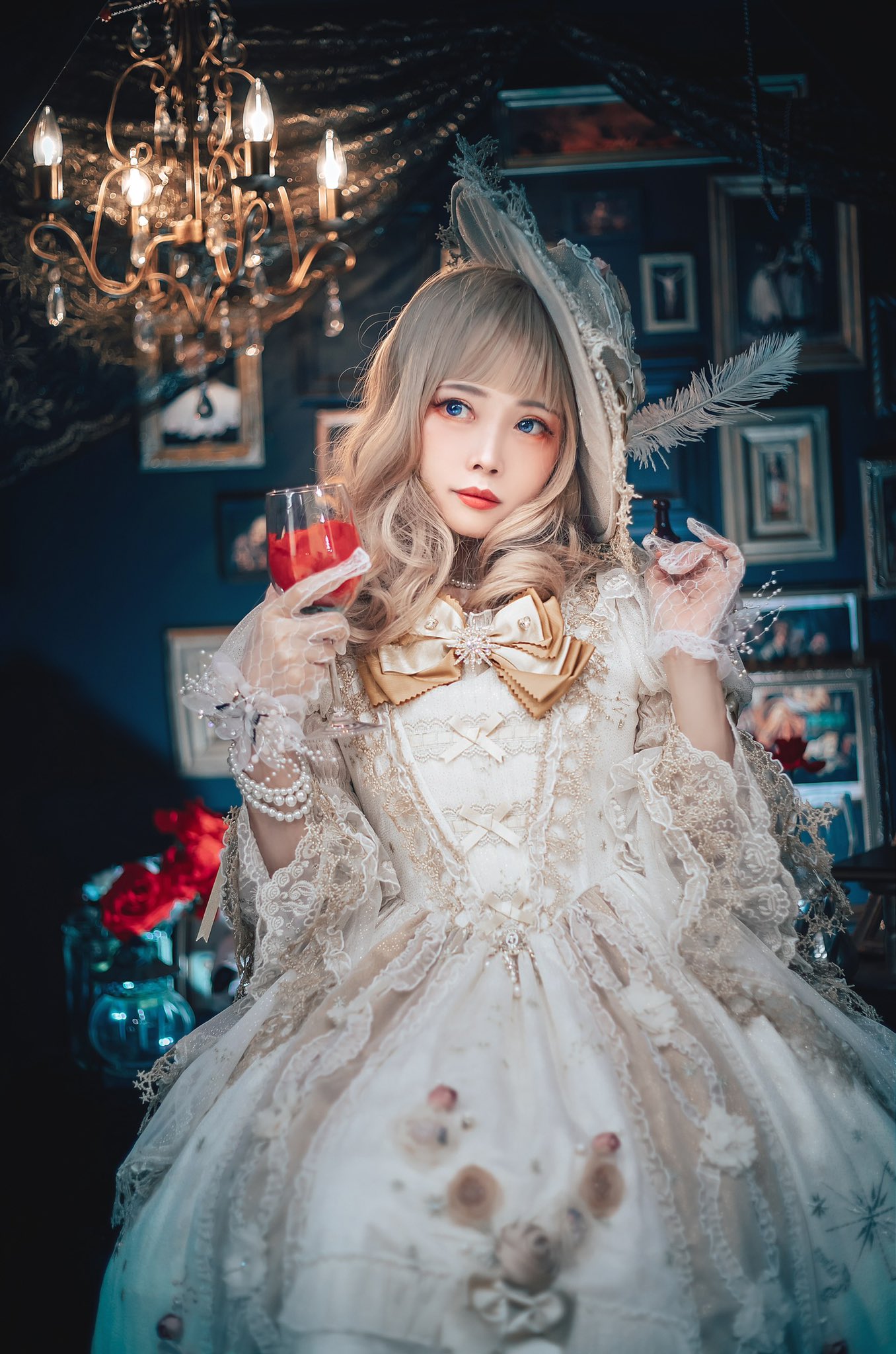 オリジナル lolita【玫瑰花信】華麗な花嫁 プリンセス ドレス　L172＃ オリジナル lolita【玫瑰花信】華麗な花嫁 プリンセス ドレス