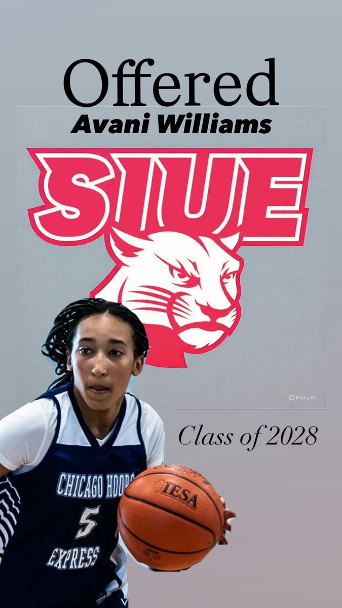 Avani Williams (@avaniwbball5) on Twitter photo After a great conversation with <a href="/CoachSQuigley/">Sam Quigley Smith</a>, Iโm blessed to have received an offer from SIUE! Thank you so much for the opportunity!!!! Go Cougars!
<a href="/SIUEWBB/">SIUE Womenโs Basketball</a> <a href="/PGHIllinois/">Prep Girls Hoops Illinois</a> <a href="/ChiHoopsExpress/">(CHE) Jerald Davis</a> <a href="/FiveStateHoops/">Five State Hoops</a> <a href="/JrAllStarBB/">Jr. All-Star Girls Basketball</a> After a great conversation with <a href="/CoachSQuigley/">Sam Quigley Smith</a>, Iโm blessed to have received an offer from SIUE! Thank you so much for the opportunity!!!! Go Cougars!
<a href="/SIUEWBB/">SIUE Womenโs Basketball</a> <a href="/PGHIllinois/">Prep Girls Hoops Illinois</a> <a href="/ChiHoopsExpress/">(CHE) Jerald Davis</a> <a href="/FiveStateHoops/">Five State Hoops</a> <a href="/JrAllStarBB/">Jr. All-Star Girls Basketball</a>