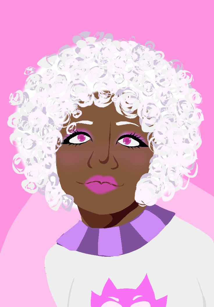 Surtlurt's tweet photo. Wasn't meant to be Roxy at first but homestuck spoke to me.... Lasso tool practice, I think I'm getting better? I'm getting more comfortable at least. #roxylalonde #hsart #proshiptwt https://t.co/KuULXr0sHa