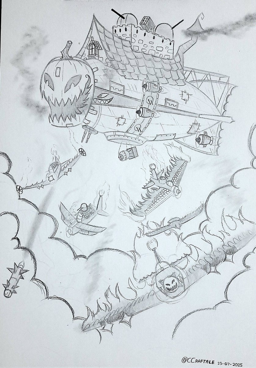 CCraftale's tweet image. A Temida Fortaleza Aérea do Clã das Bruxas @pessoadoX @Moon_Moss_64 @Artes_Supimpas @Ch1per07 @Leafy_Disaster @omega80473