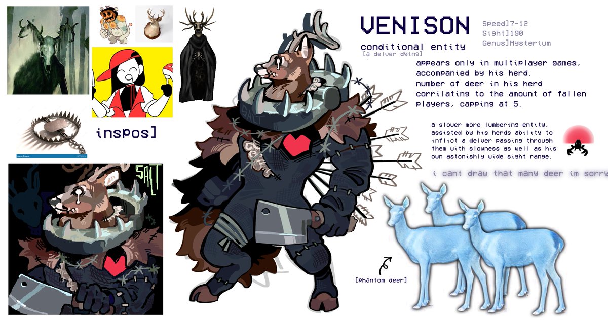 Saltzerland's tweet image. oomfs were supportive so here's a crudely strung together ref of my fuckass #depthspelunking fan entity
🦌🦌🦌🦌🦌