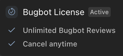 RayFernando1337's tweet image. Cursor Bugbot has announced official pricing at $40 per month (per user). Yearly billing at $32/month.
Includes 200 PRs per month
Unlimited Bugbot reviews
Are you opting in?