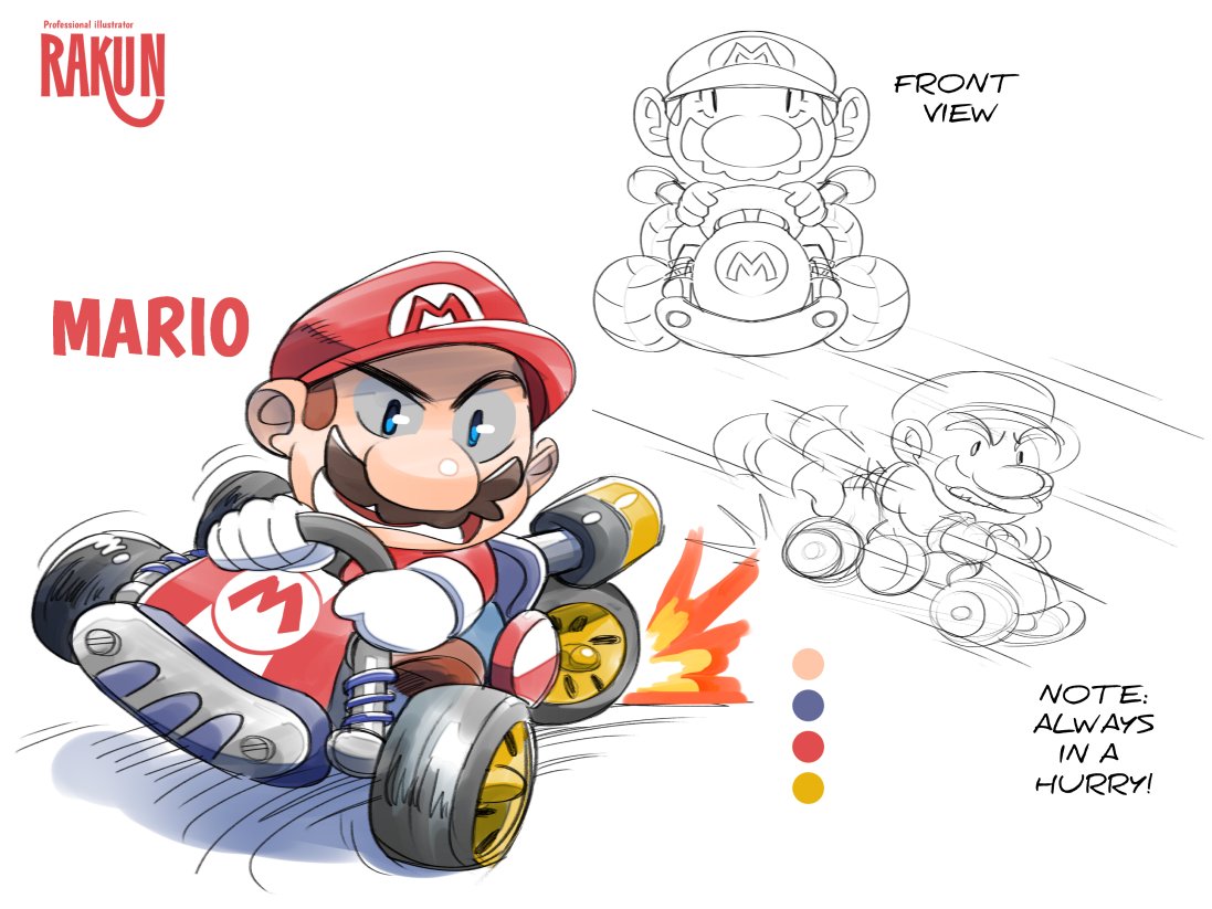 rakun01_'s tweet image. Mariokart 🚗 #conceptart
#MarioKartWorld #sketch #rakun01 #characterdesign