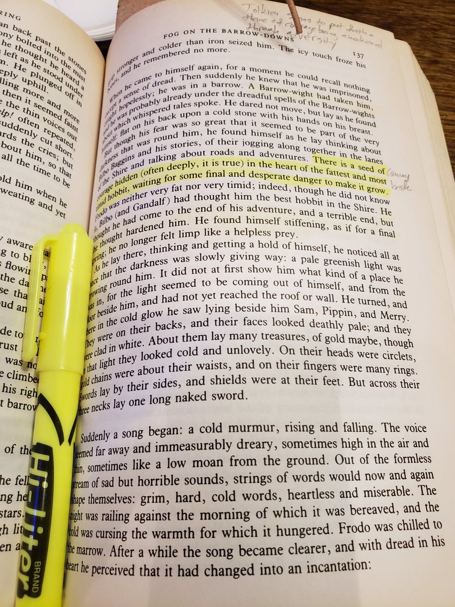 DrChaseSpears's tweet image. Finding some great opportunities to reflect on courage in our discussion of Tolkien's Fellowship of the Ring tonight with the Kansas City Tolkien Society.
#FindingYourSpine