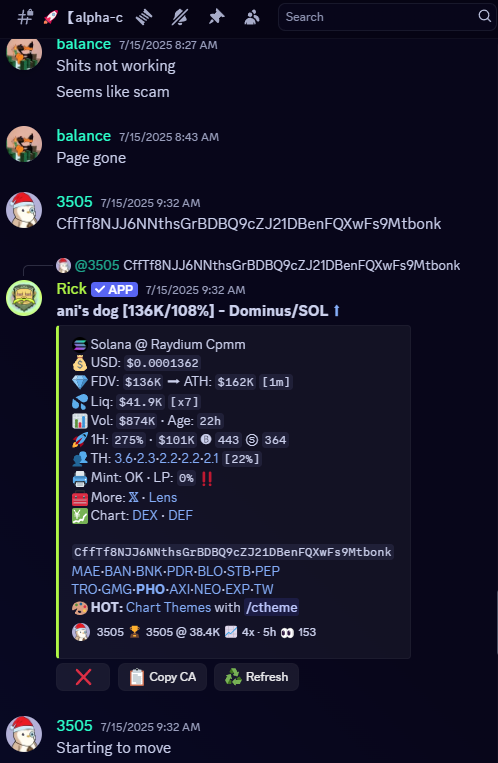 GRIMMSALPHA's tweet image. 🔥 GRIMMS ALPHA Is Back Alive And Firing Up Massive Profits For MemeCoins 🔥
Some Cooks From Week 1 Of GRIMMS ALPHA 2.0 :
ANI : 1M -> 85M | 85x profits 💹
DOMINUS : 38k -> 800K | 21x Profits 💹
WORTHLESS : 195k -> 3.1M | 16x Profits 💹
PUMPER : 80k -> 800K | 10x Profits💹