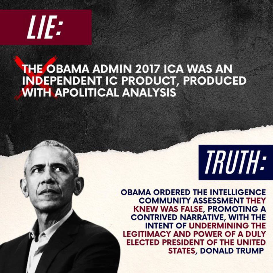 Trumpusa1A1's tweet image. New evidence has emerged of the most egregious weaponization and politicization of intelligence in American history. Per President @realDonaldTrump's directive, I have declassified a @HouseIntel oversight majority staff report that exposes how the Obama Administration…