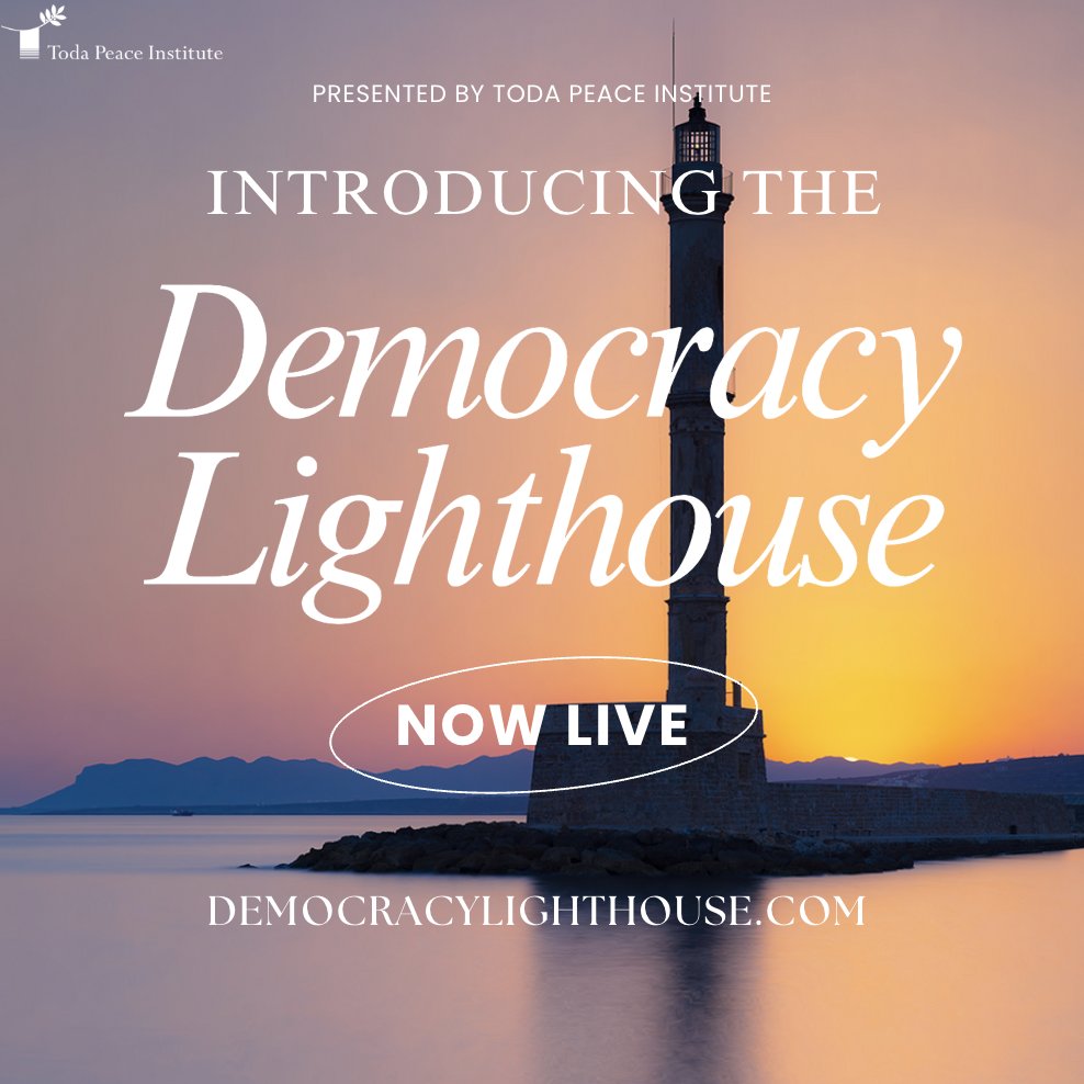 We are pleased to announce the launch of Democracy Lighthouse, a new  research and publications platform for all those interested in  addressing global threats to democracy. Visit democracylighthouse.com and  follow <a href="/DemoLighthouse/">Democracy Lighthouse</a> for more. <a href="/TodaInstitute/">Toda Peace Institute</a>