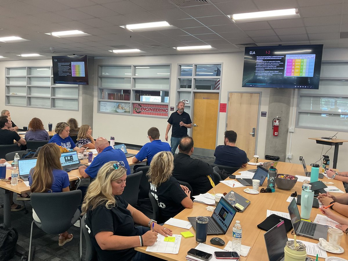 AdminLeadServe's tweet photo. Paula and Amy are facilitating dialogue about our District’s journey with Project Momentum and school leaders and teachers are showcasing their #extraodinary “Gears” work with collaborative teams! We thank our Project Momentum partners! @DVUSD @ptseunis @dvusdplc https://t.co/gkjJYCi1kl